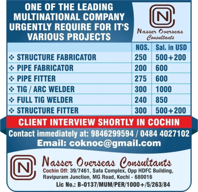 Nasser Overveas Conoultants Jobs - Assignments Abroad Time