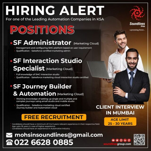 Required For one of the Leading Automation Companies in KSA - Assignments Abroad Time