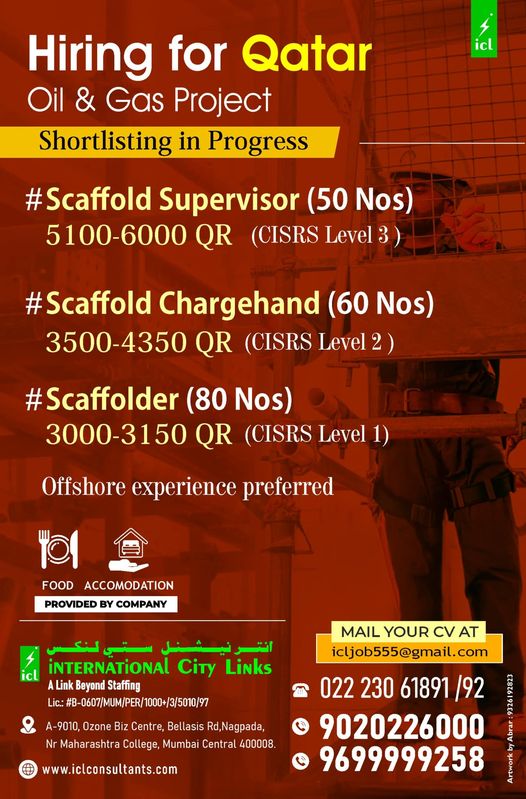 Hiring for Qatar Oil & Gas Project – Scaffolding Positions Available