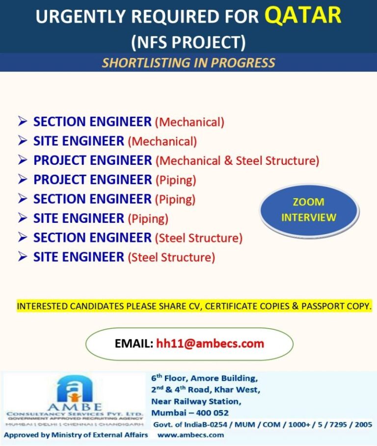 Job Opportunities in Qatar – NFS Project