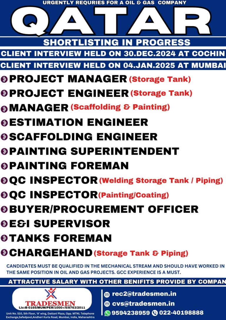 Career Opportunities in Qatar for Oil & Gas Professionals